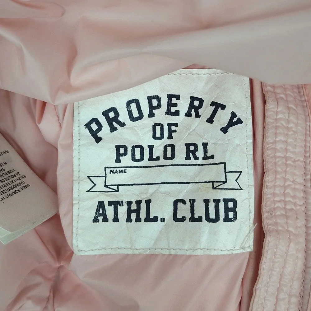 Ralph Lauren Toddler Girls Puffer Jacket Coat 24M Pink Down‎ Filled Hooded Zip